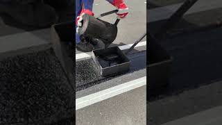 Asphalt repair with Mastic [upl. by Ellenrahc]