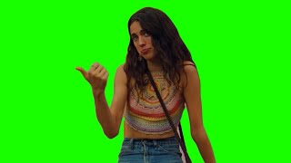 Margaret Qualley Pussycat Brad Pitt Cliff Booth  Green screen video meme template [upl. by Cimah]