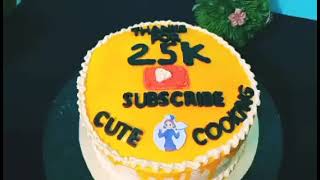 25K Subscribe Celebration cake Cute Cooking Shorts [upl. by Larner]