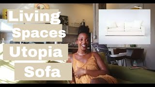 Living Spaces Utopia Sofa Review  RH Cloud Couch Dupe [upl. by Yrrep]