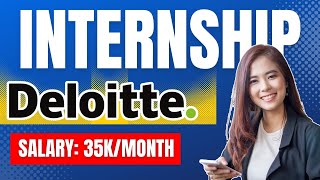 Deloitte internship  stipend 35k per month 🤓  Internship opportunity for students and graduates 👍 [upl. by Sikras]