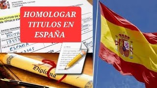 Cómo HOMOLOGAR tus estudios en España cómo inmigrante ¡COMO YO [upl. by Ahsykal]