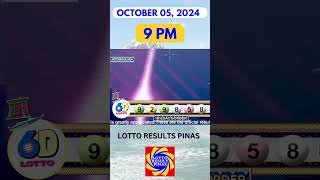 Lotto Result October 5 2024 9PM 6 Digit 6D Lotto  PCSO Lotto Result Today pcsolottoresulttoday [upl. by Lamoree798]