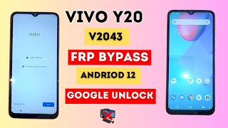 Vivo Y20 frp bypass Android 12  Vivo Y20 V2043 google account bypass [upl. by Janette]