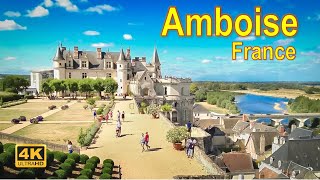 Amboise France  Walking Tour  4K UHD Walks [upl. by Eyr]