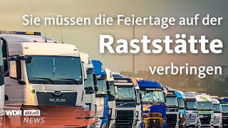 Lastwagen fahren Volle Raststätten wegen LKWFahrverbot am Karfreitag  Aktuelle Stunde [upl. by Goraud]