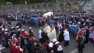 Procession eucharistique du May 6 2023  Sanctuaire de Lourdes [upl. by Eirrac2]