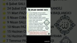 Üç Aylar Takvimi 2024 Bismillahirrahmânirrahîm [upl. by Anahsohs]