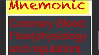 Coronary Blood Flow physiology and regulation [upl. by Jacquie]