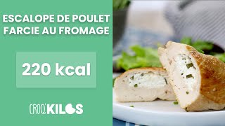 Escalope de poulet farcie au fromage  CroqKilos [upl. by Ikkin]