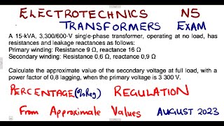 Electrotechnics N5 Voltage Regulation November 2023 mathszoneafricanmotives mathswithadmirelightone [upl. by Lydia366]