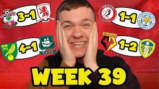 MY CHAMPIONSHIP WEEK 39 SCORE PREDICTIONS [upl. by Parnas844]