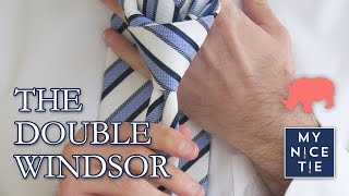 How to Tie a Tie The BEST Video to Tie a Double Windsor Knot slowbeginner [upl. by Rudelson]