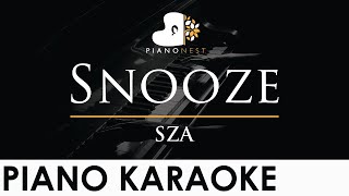 SZA  Snooze  Piano Karaoke Instrumental Cover with Lyrics [upl. by Honna]