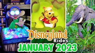 Disneyland Rides  January 2023 POVs 4K [upl. by Dahsraf]