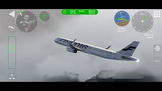 Hammerfest to SvalbardFinnair A321low visibility [upl. by Nazler]