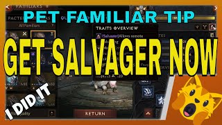 Easily Obtain Salvager And Appraiser Traits For Familiars In Diablo Immortal [upl. by Etsyrk]