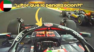 Checo Pérez Se Queja Por la Absurda Penalización en su Incidente con Norris  Gran Premio Abu Dhabi [upl. by Hanahsuar]