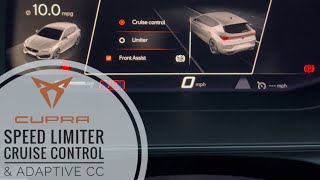 How to use the Cupra Formentor speed limiter cruise control amp adaptive cruise control [upl. by Anattar]