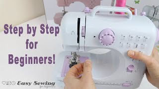 How to Operate a Portable Mini Sewing Machine FHSM 505  NEX Sewing Machine [upl. by Georges]