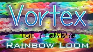 NEW Vortex RAINBOW LOOM Bracelet Tutorial [upl. by Nakada]