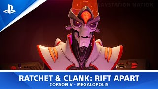 Ratchet amp Clank Rift Apart  Corson V Megalopolis  Emperor Nefarious Boss Fight [upl. by Lexis631]