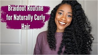 How To Braidout Routine For Naturally Curly Hair [upl. by Tarah720]