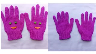 knitting baby hand glovesबच्चों के लिए ऊनी दस्ताने 57 years gloves hanmade woolen beautiful [upl. by Endo]