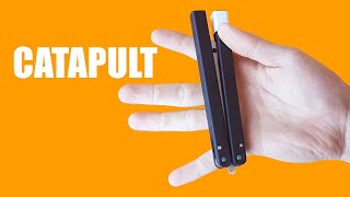 Butterfly Knife Tricks for Beginners 18 Catapult [upl. by Eliathas319]