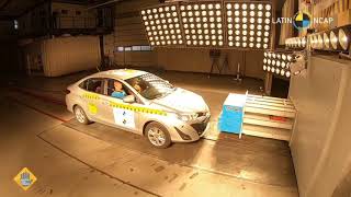 Toyota Yaris 1🌟 Latin NCAP Crash Test Rating  Toyota Yaris Crash Test results [upl. by Conrade]