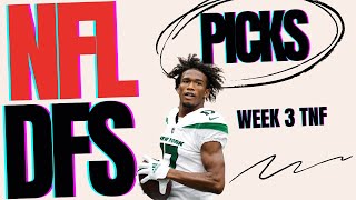 Week 3 TNF DFS Showdown Picks amp Strategy  Top Plays amp Lineup for Patriots vs Jets at DraftKings [upl. by Oinotnanauj]