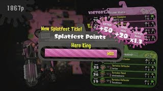 Splatoon 2  Global Splat Fest Apr 19th  Reaching Hare Royalty [upl. by Imiaj241]