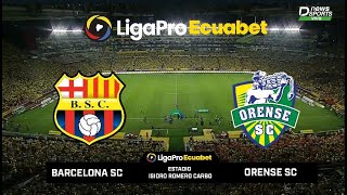 BARCELONA VS ORENSE LIGAPRO ECUABET FECHA 3 Narración En Vivo 90Minutos Radio TV [upl. by Haymo]