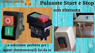 Pulsante start e stop con ritenuta cablaggi [upl. by Schwitzer522]