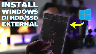 MUDAH Cara Install Windows 10 di SSD  HDD External Step by Step LENGKAP [upl. by Ynneg]