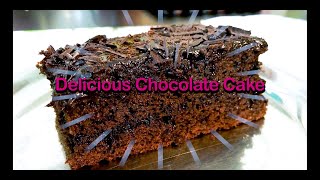 Moist chocolate cake with Choco ganache topping  Easy and simple method [upl. by Heimlich]