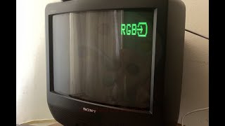 How to access the service menu on a SONY Trinitron and enable RGB mode [upl. by Llenad338]