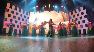 Bellydance group Oriental dance concert in dance school Music Gaston Chaade Oasys [upl. by Llain490]