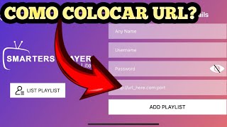 SMARTERS PLAYER LITE COMO COLOCAR URL [upl. by Hughmanick]