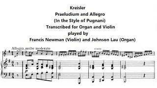 Kreisler  Allegro from Praeludium and Allegro Organ and Violin [upl. by Maurice]