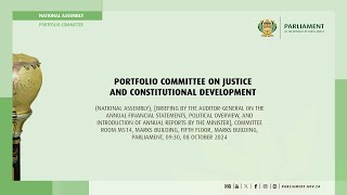 Portfolio Committee on Justice and Constitutional Development 08 October 2024 [upl. by Aicnelev]