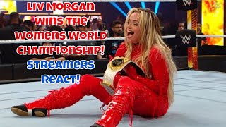 Streamers React Liv Wins the Womens World Championship wwe wwekingandqueen jeddah [upl. by Ynned891]