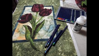 Coloring Fabric with Inktense Pencils [upl. by Inkster]