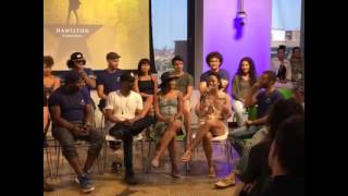 Hamilton The Musical Cast  Facebook Live QampA [upl. by Arutak]