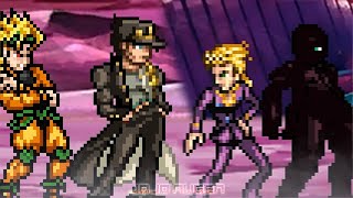 JOTARO AND DIO vs GIORNO AND DIAVOLO [upl. by Aleedis]