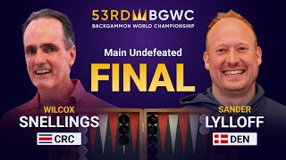 53rd Backgammon World Championship  Main Undefeated Final  Stream 1 [upl. by Girardi363]