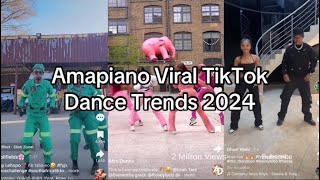 Best of Amapiano viral TikTok dance challenges  2024 🥵🔥😍 tiktok amapiano trending viral [upl. by Emylee]