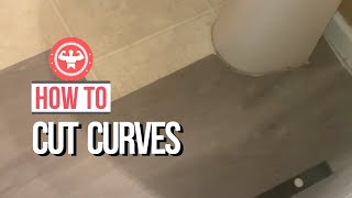 How to Cut Laminate Around Curves  LVP Flooring Tips amp Tricks [upl. by Eyaj]