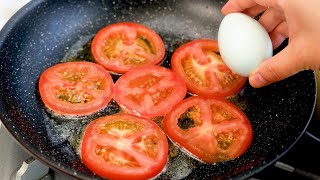 Just add eggs to 1 tomato Quick breakfast in 5 minutes Simple and delicious [upl. by Spevek269]