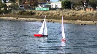 Testing new Tassie Devil IOM sails [upl. by Tedie]